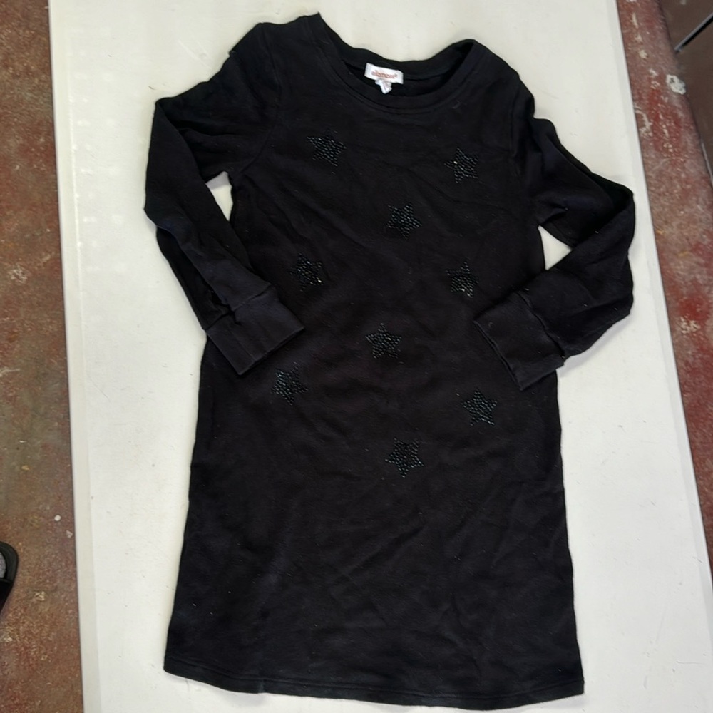 Ella Moss Girls Black Dress with Stars 10